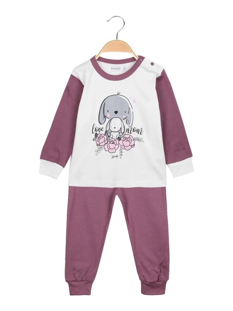 Pigiama lungo per neonata con bottoncini - bianco