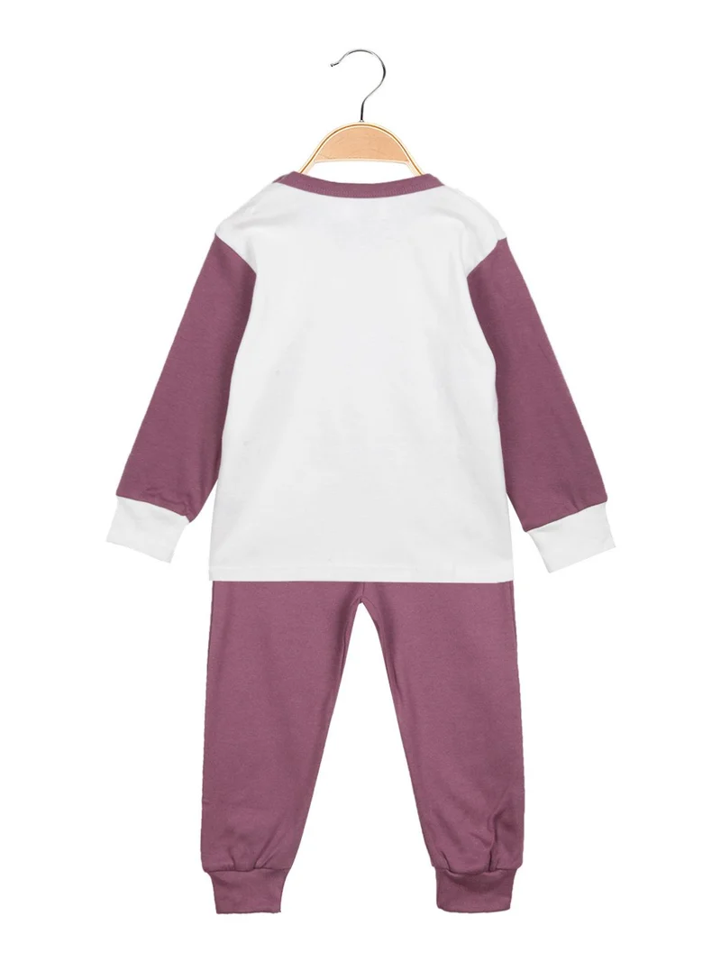 Pigiama lungo per neonata con bottoncini - bianco