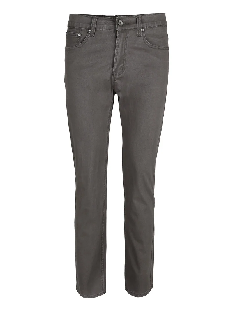 Pantaloni da uomo regular fit in cotone taglie grandi - verde scuro
