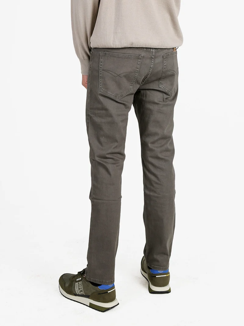 Pantaloni da uomo regular fit in cotone taglie grandi - verde scuro