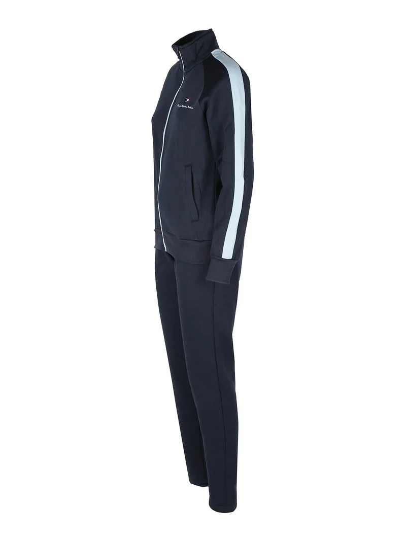 Tuta donna felpata 2 pezzi full zip - blu scuro