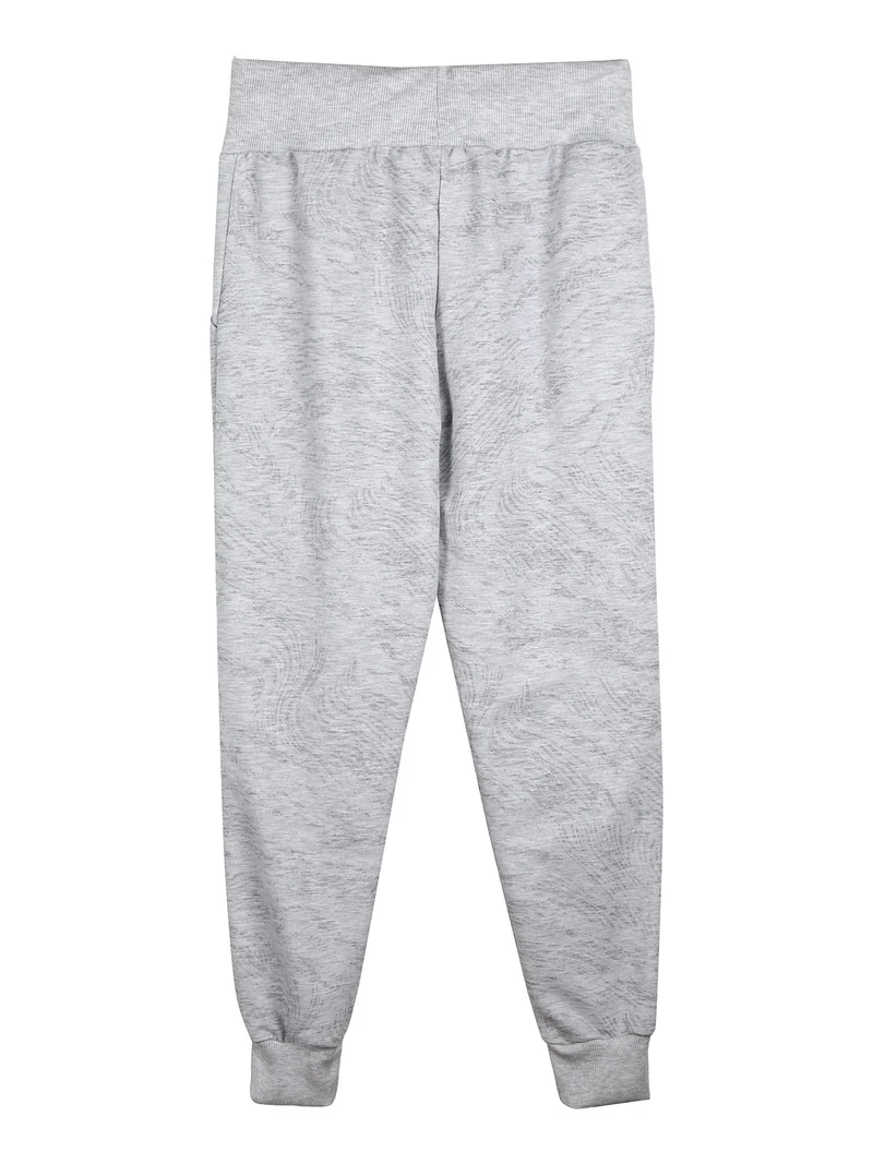Pantaloni sportivi da ragazzo con coulisse e polsini - grigio