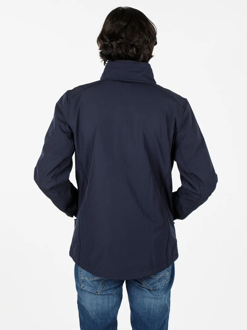Giubbino da uomo impermeabile con interno caldo - blu scuro