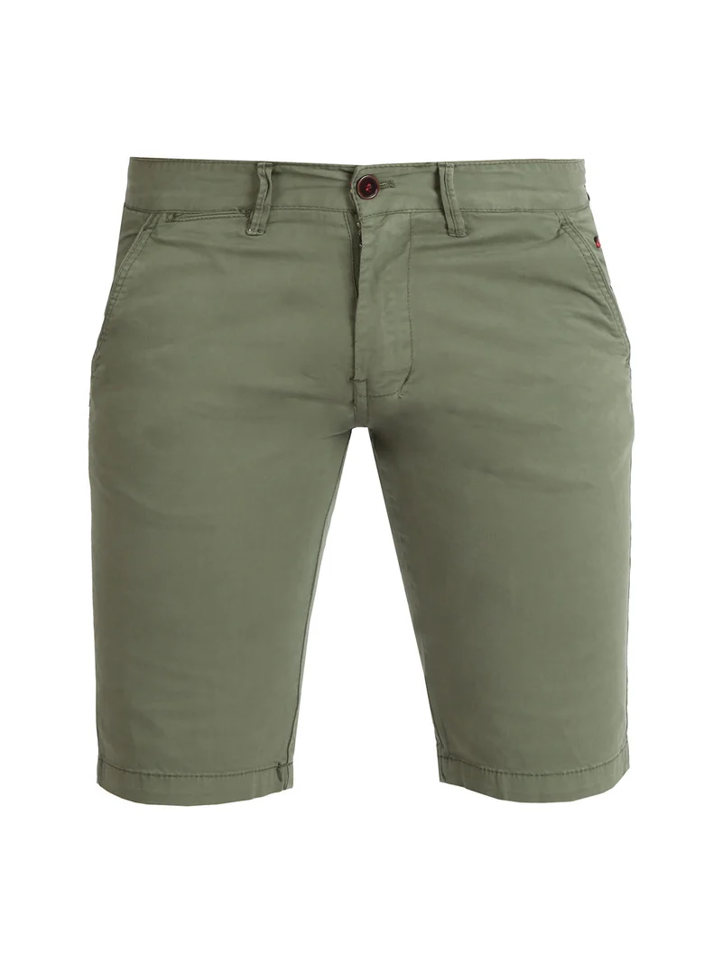 Bermuda chino da uomo in cotone - militare