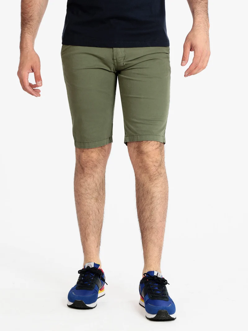 Bermuda chino da uomo in cotone - militare