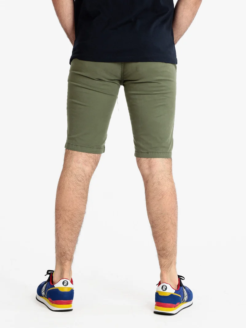 Bermuda chino da uomo in cotone - militare