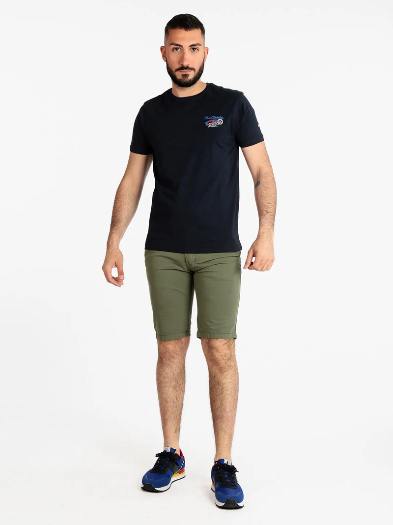 Bermuda chino da uomo in cotone - militare