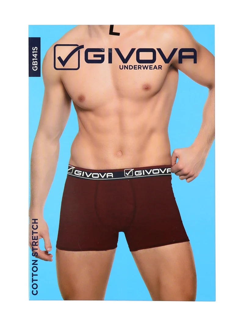 Boxer da uomo in cotone bielastico - bordeaux