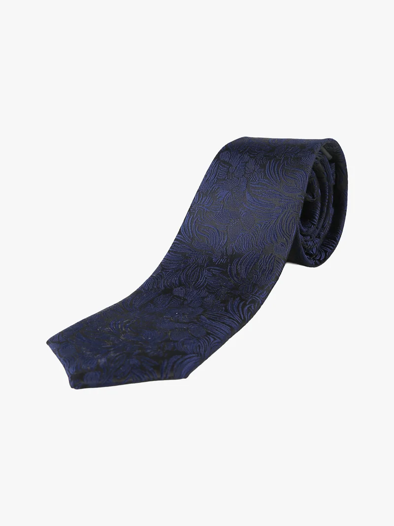 Cravatta classica da uomo con stampe - blu scuro