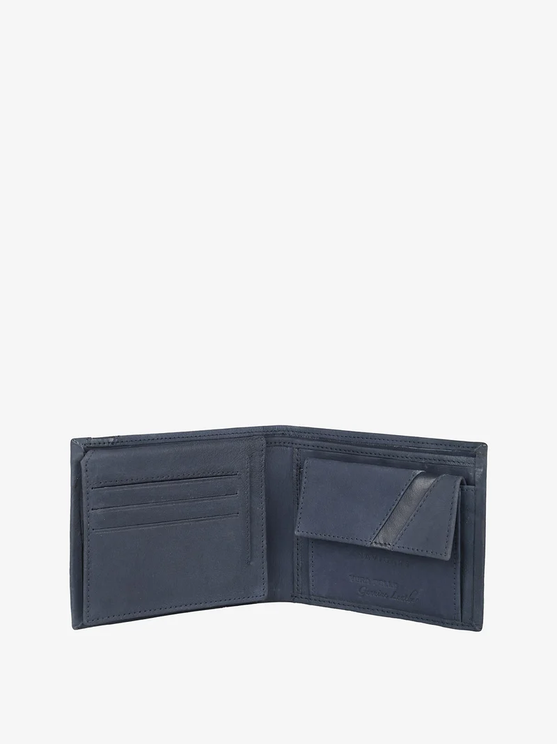 Portafoglio da uomo in pelle suede - blu