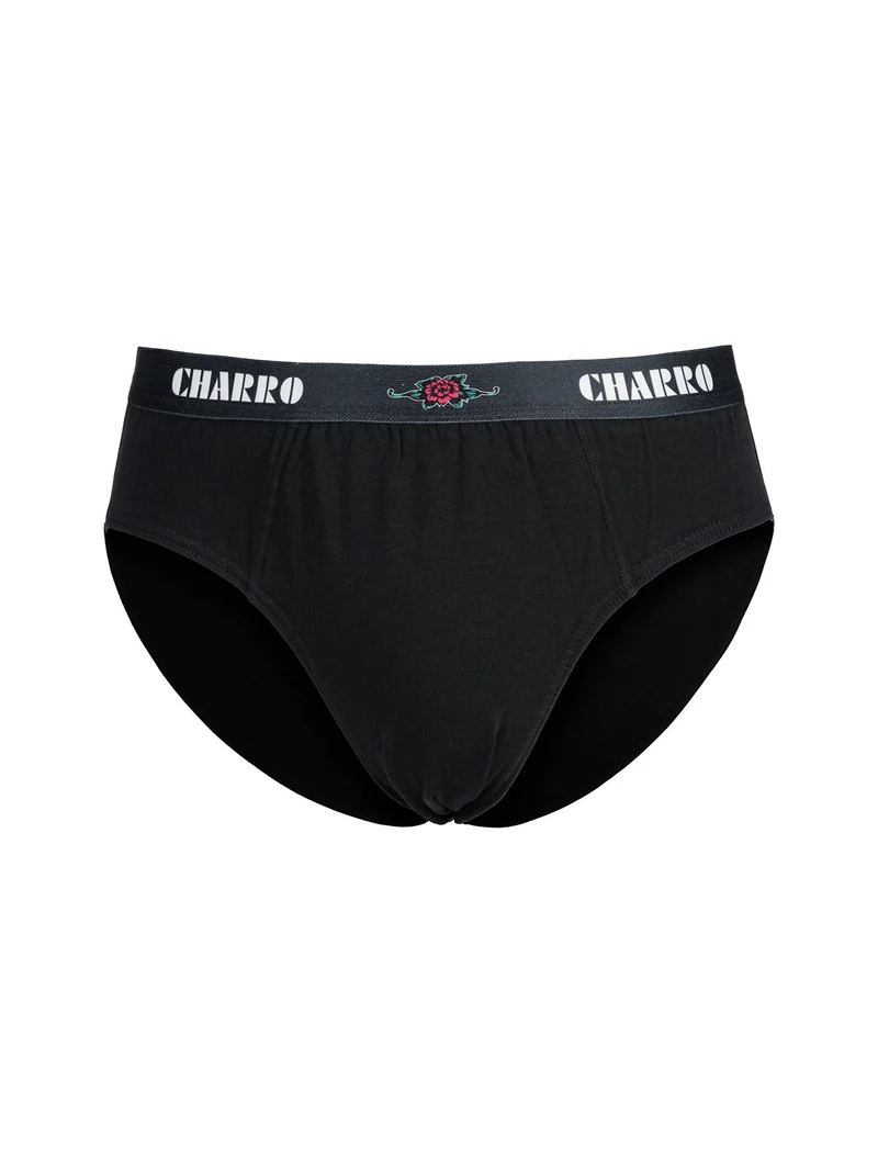 Slip da uomo tinta unita - nero