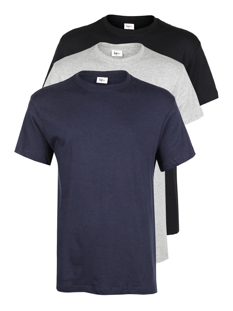 T-shirt intima uomo in cotone. Confezione da 3 pezzi - assortito
