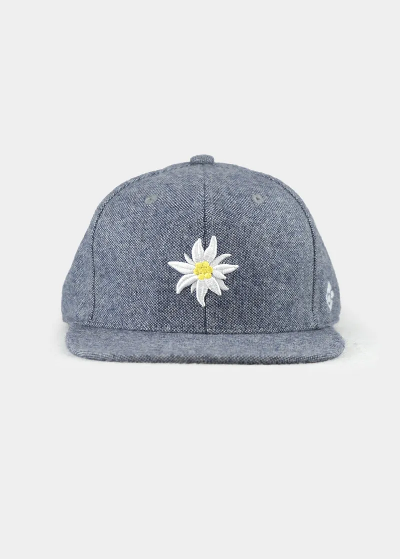 BAVARIAN CAPS Edelweiss Flanell Cap Hellblau