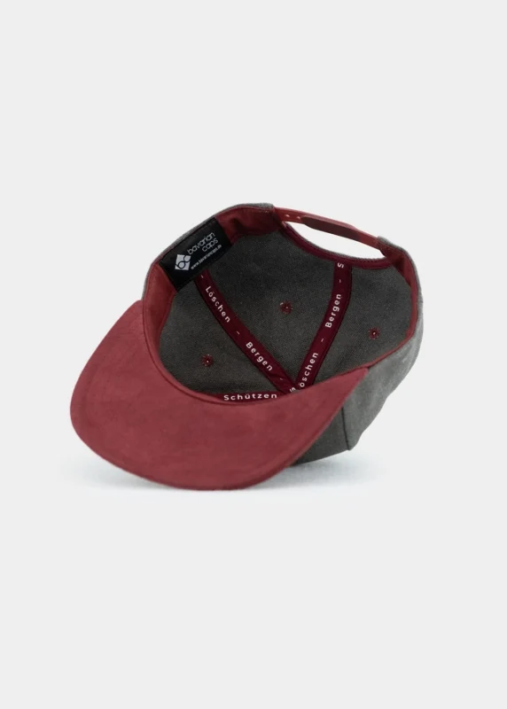 BAVARIAN CAPS Feuerwehr Flat Cap mit Wildleder-Schirm