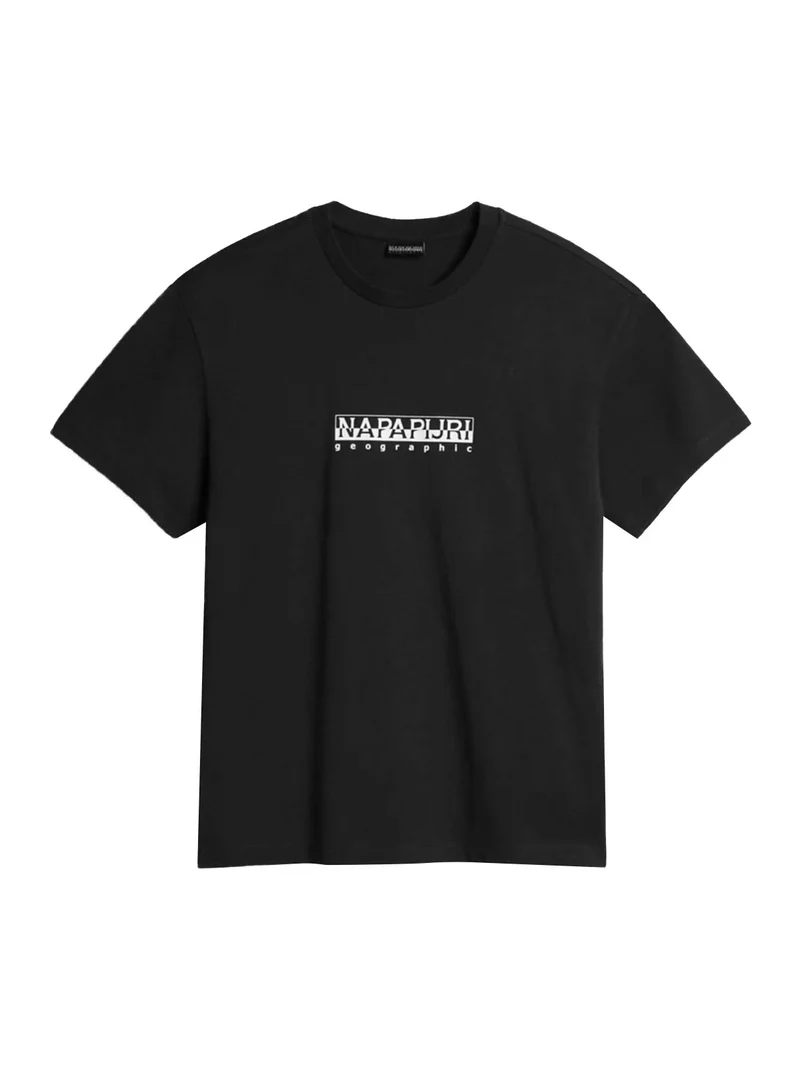 S BOX W SS T-shirt donna manica corta con scritta - nero