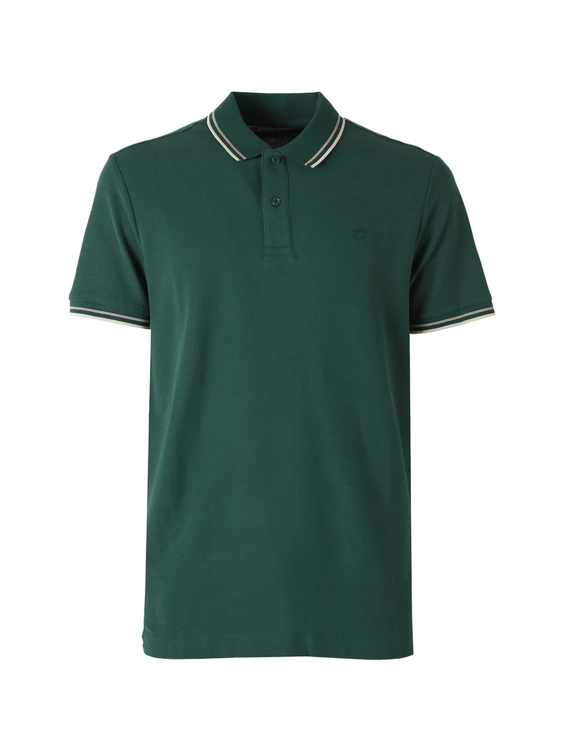 Polo da uomo in cotone a maniche corte - verde
