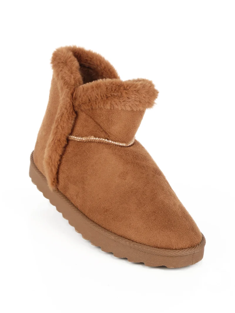 Stivaletto basso imbottito - cammello