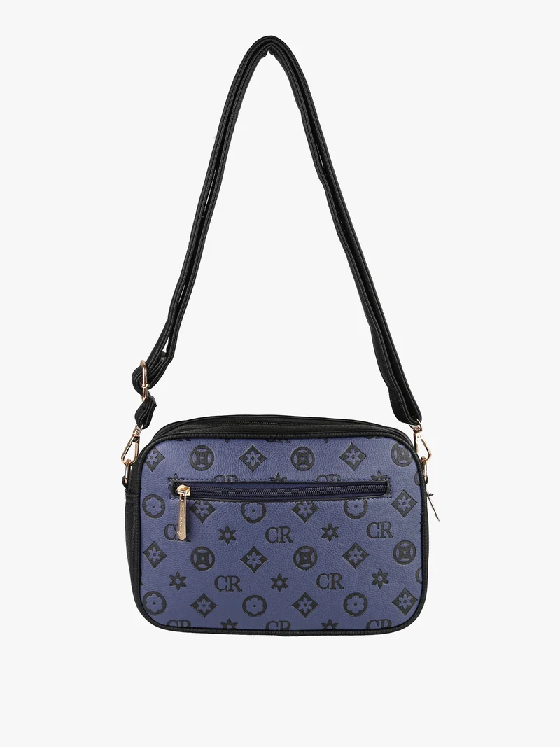Borsa a tracolla da donna con stampe - nero