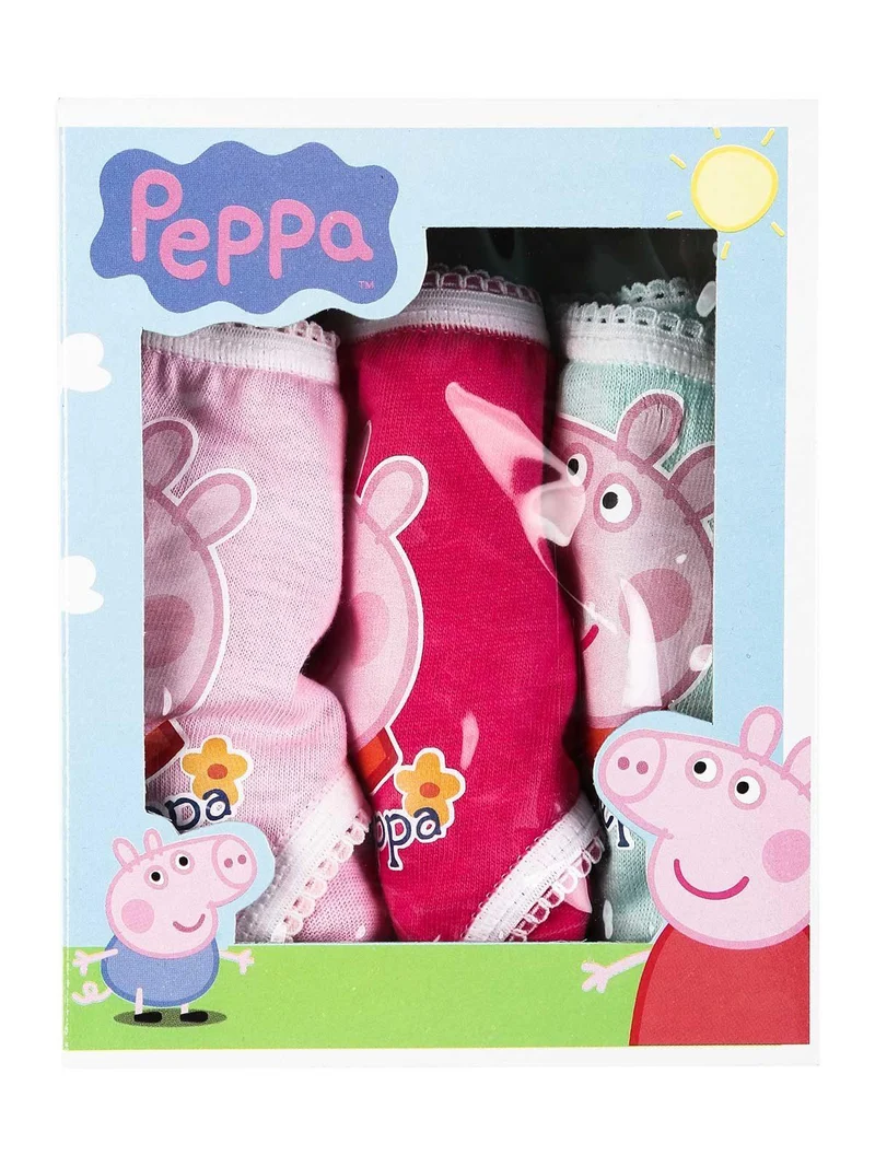 Tris slip bambina con stampa - fucsia