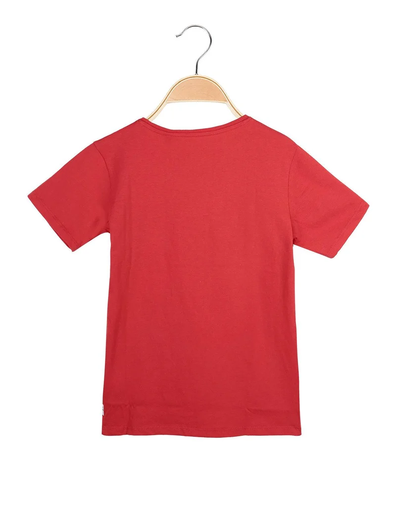 T-shirt con scritte in cotone - arancione