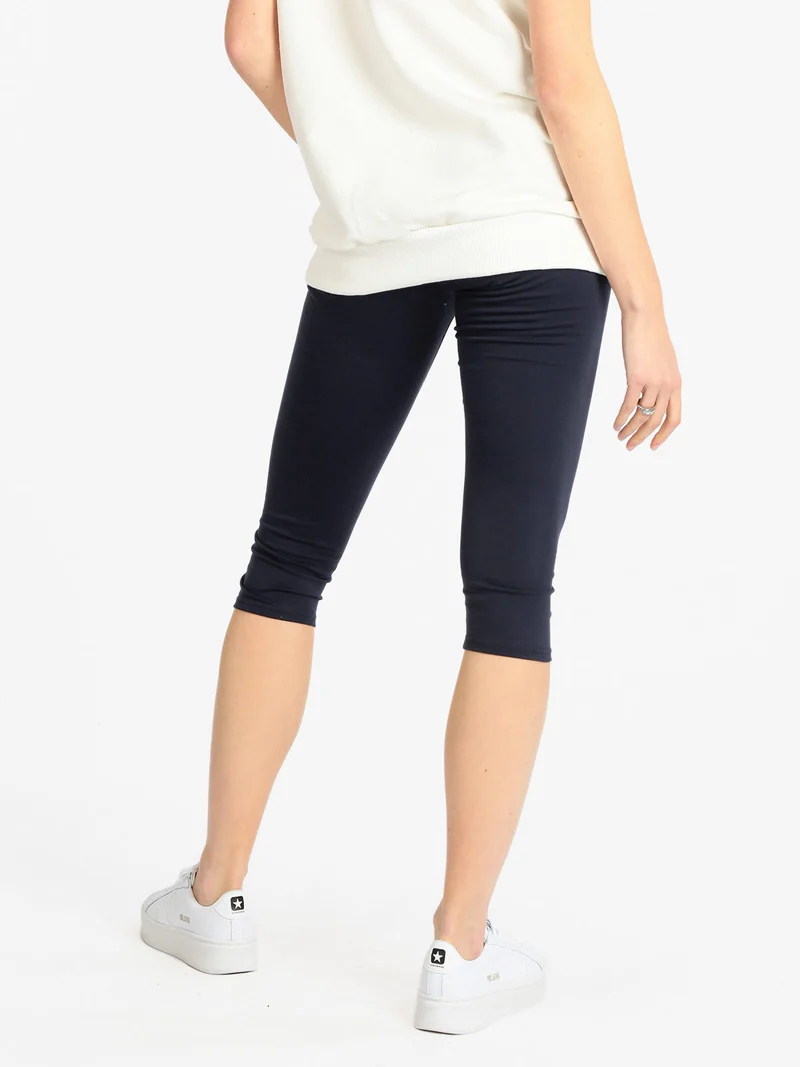 Leggings capri pancia piatta donna - blu scuro
