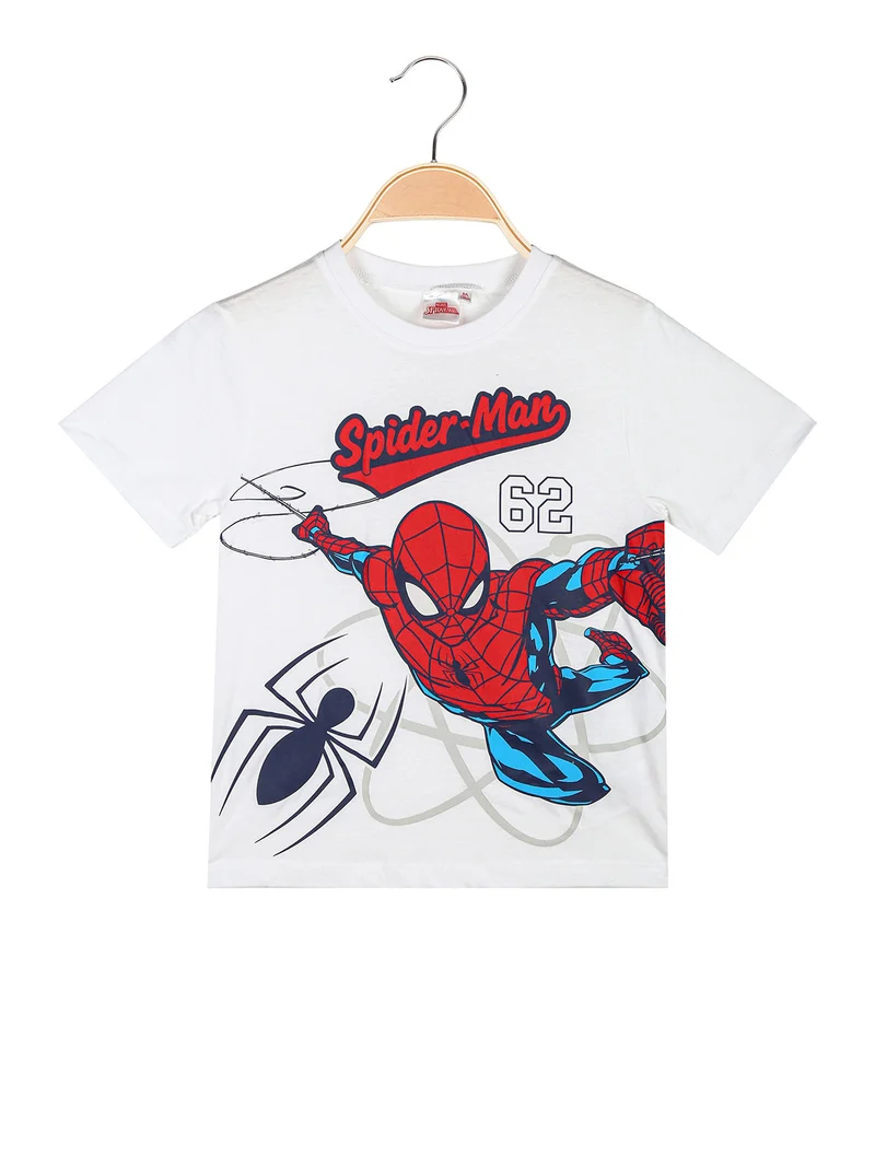 T-shirt da bambino in cotone con stampa diegno - bianco