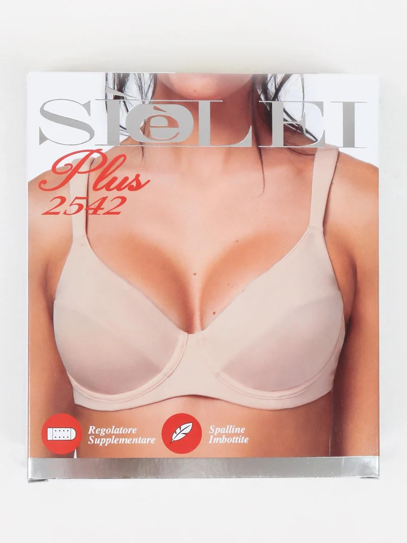 2542 Reggiseno sfoderato con ferretto COPPA C - nero