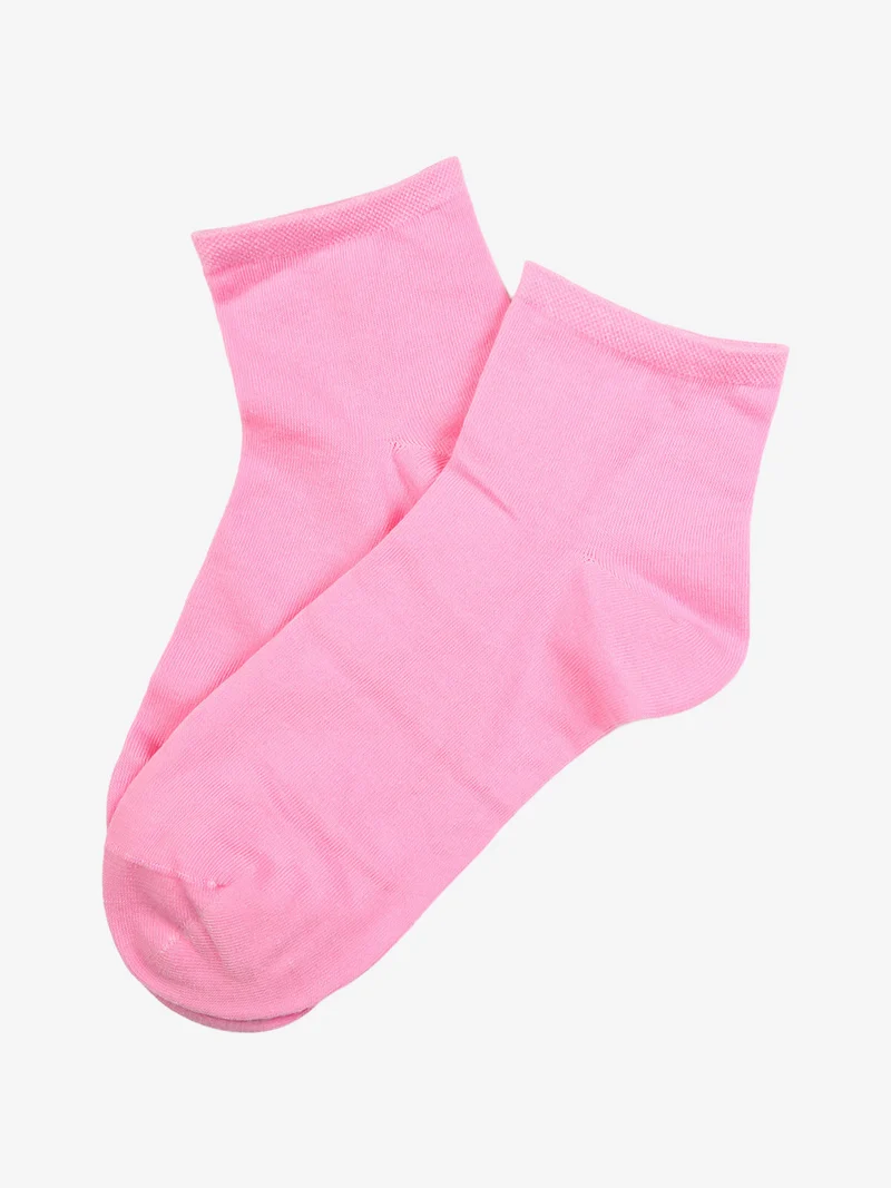 Calze corte da donna in cotone elasticizzato - rosa