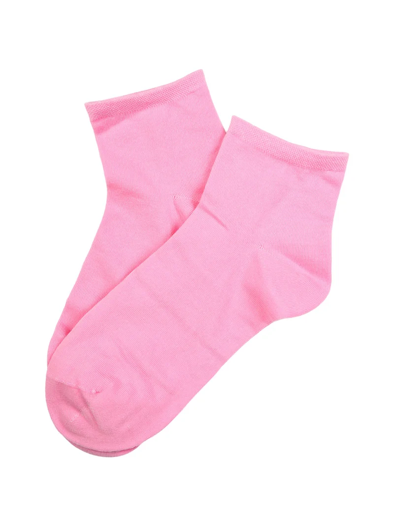 Calze corte da donna in cotone elasticizzato - rosa