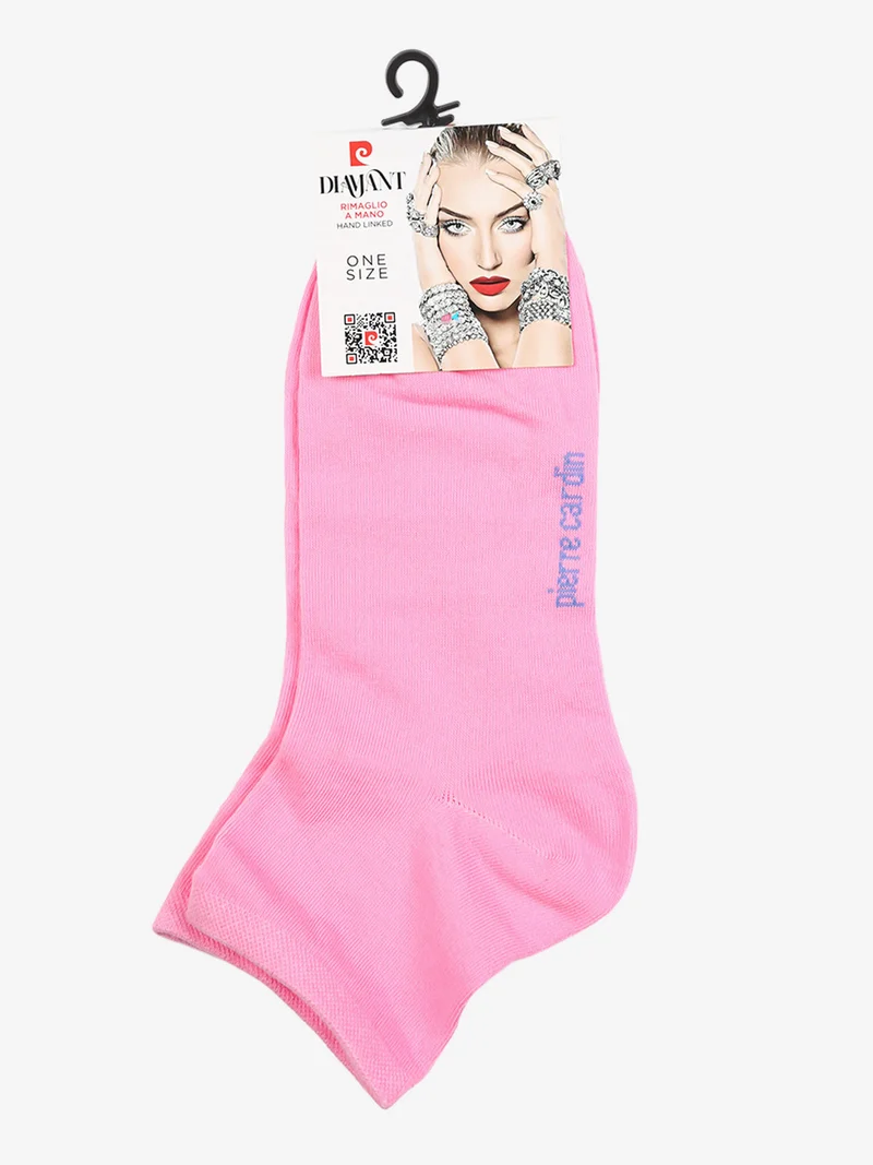 Calze corte da donna in cotone elasticizzato - rosa