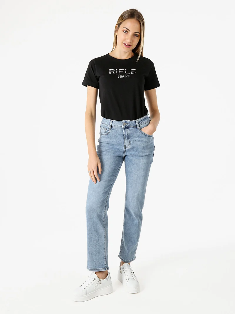Jeans donna regular fit a vita alta - jeans