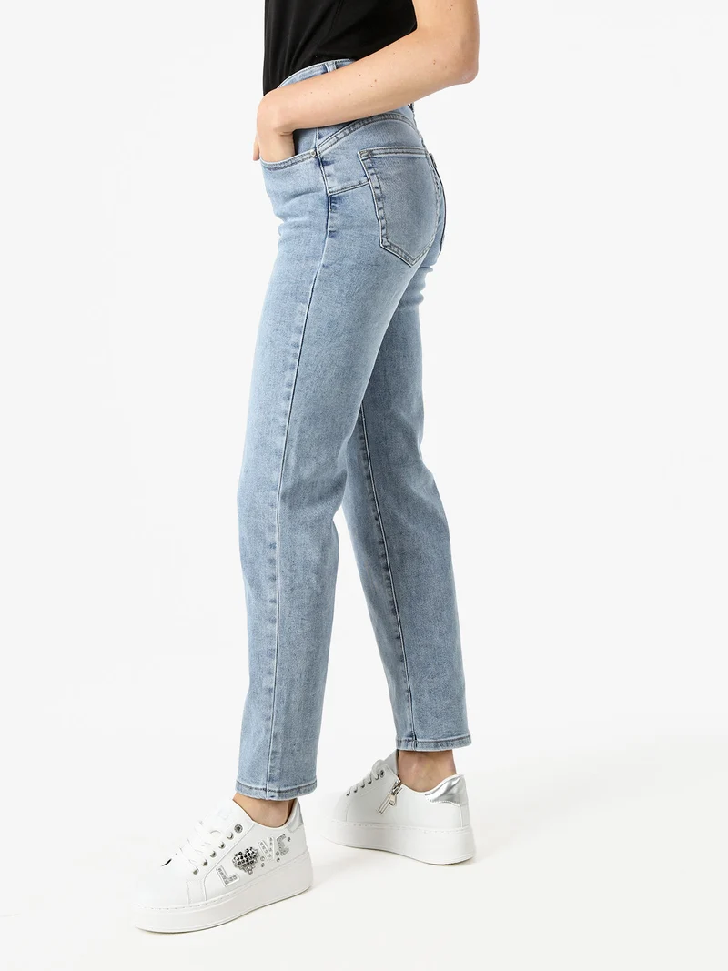 Jeans donna regular fit a vita alta - jeans