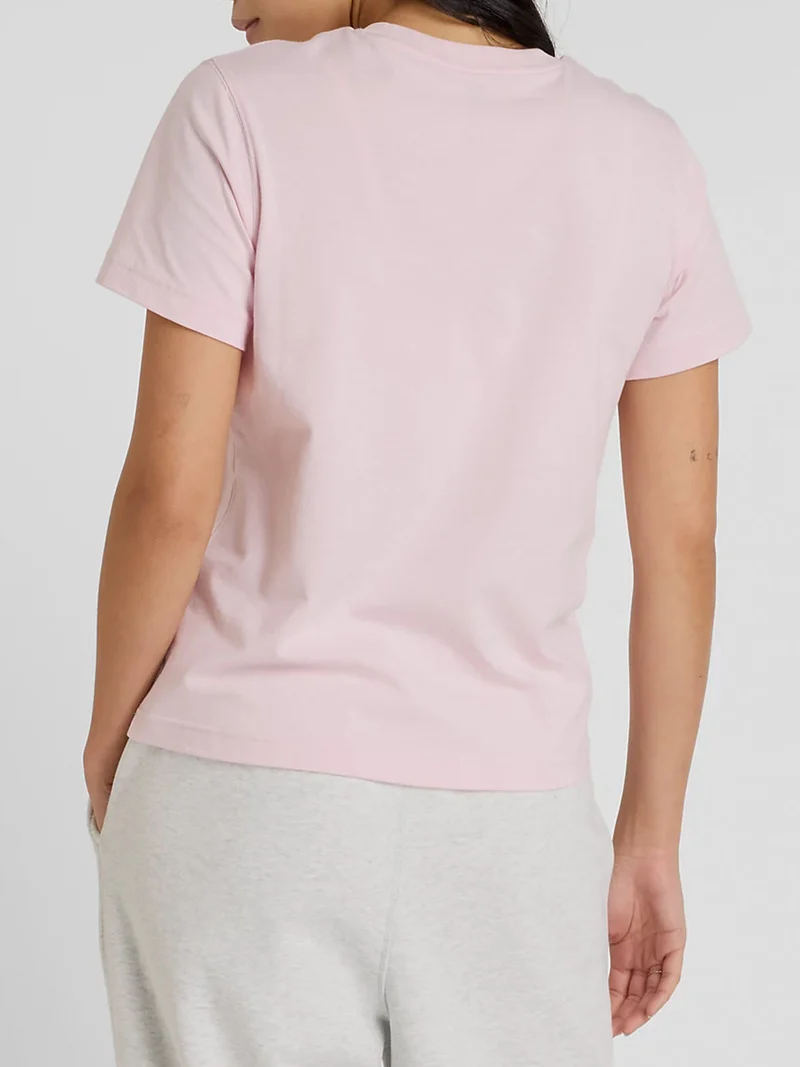 ESSENTIALS STACKED LOGO TEE T-shirt donna - rosa