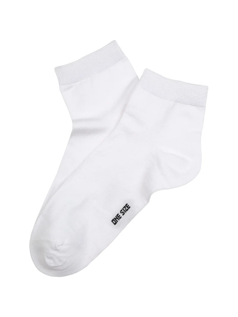 Calze corte da donna in cotone mercerizzato - bianco
