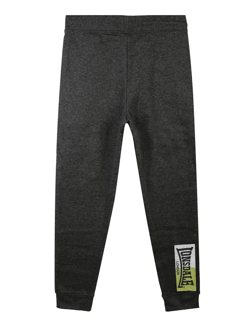 Pantaloni sportivi felpati da bambino con coulisse - grigio scuro