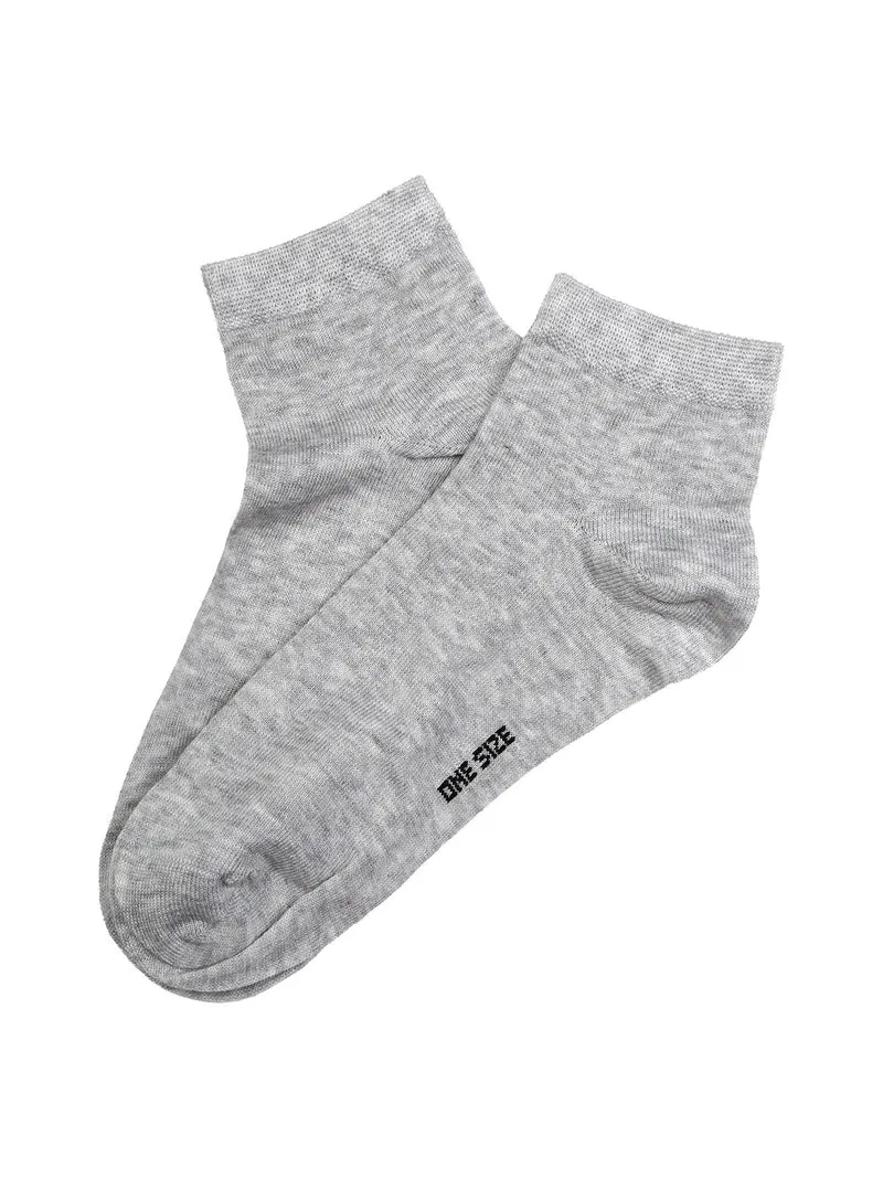 Calze corte da donna in cotone mercerizzato - grigio chiaro