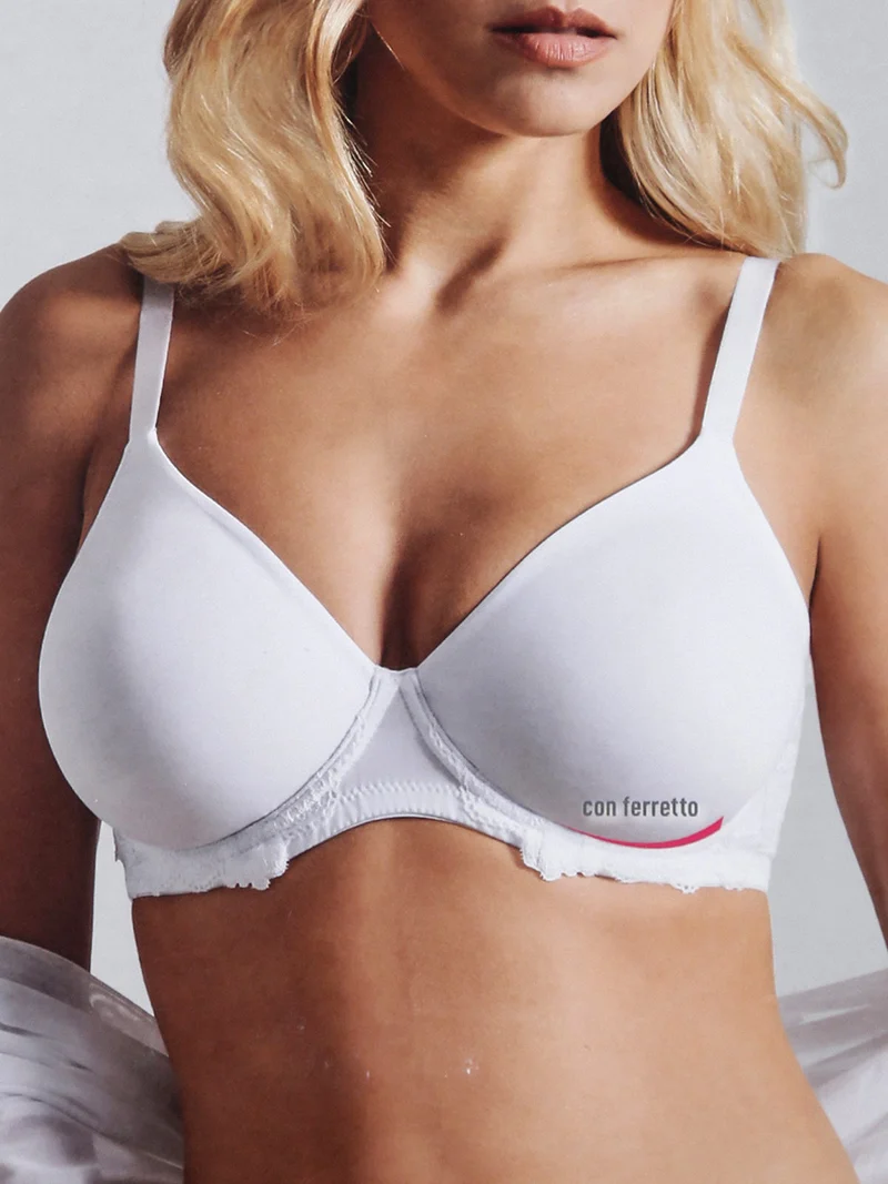 261 Reggiseno a balconcino con ferretto COPPA C - bianco