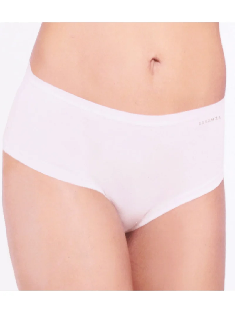ART.3503 Slip alto da donna in cotone bielastico - bianco