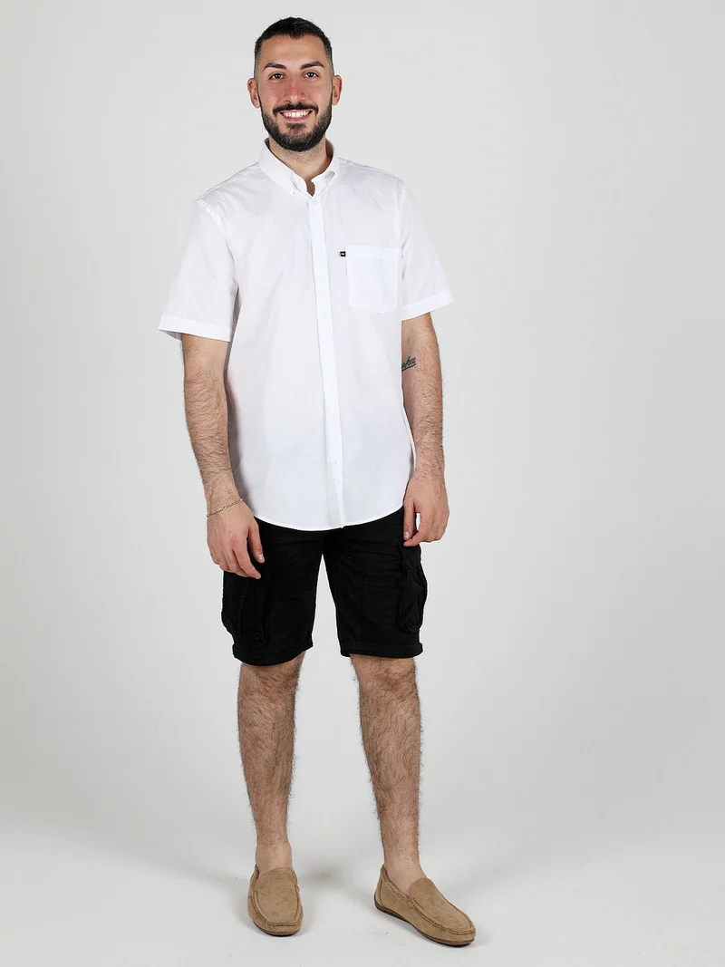 Camicia uomo manica corta - bianco