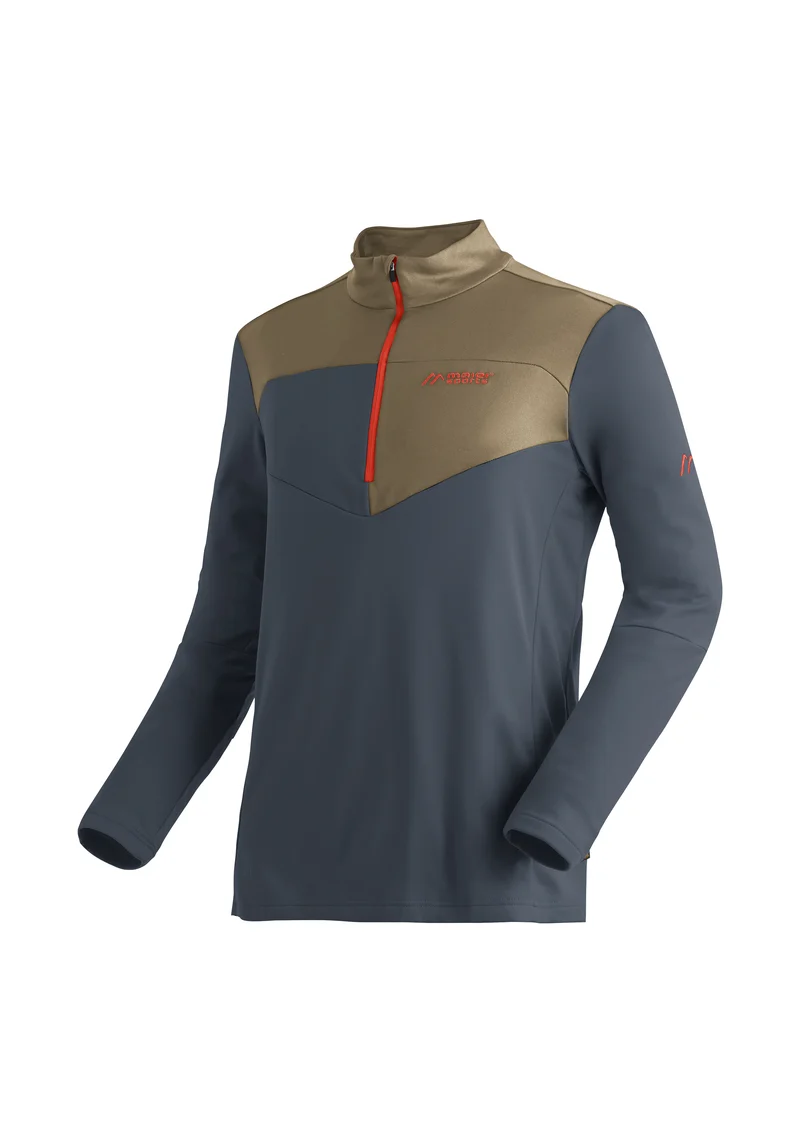Maier Sports Felian Midlayer Herren Grau Schnell Trocknend