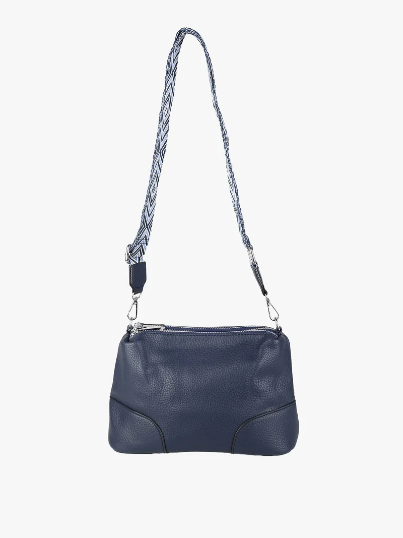 Borsa a tracolla da donna in ecopelle - blu scuro