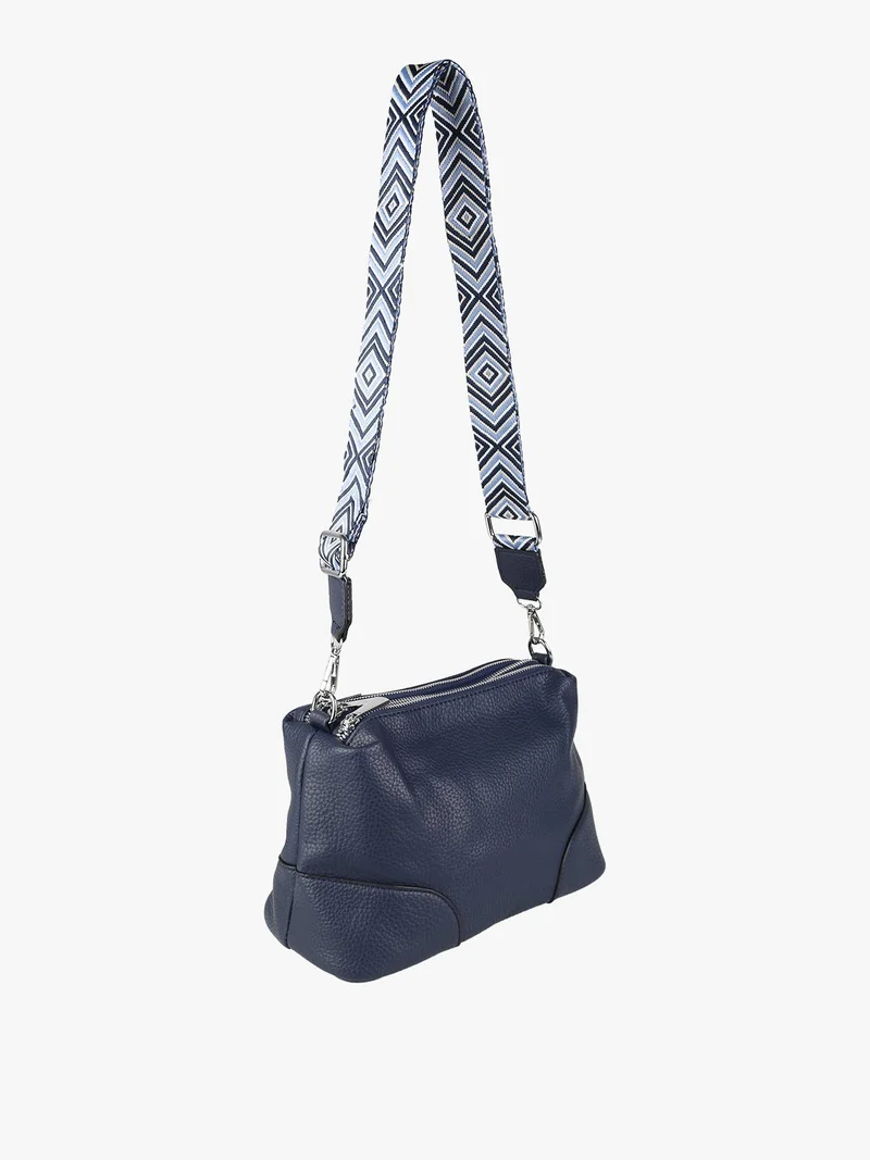 Borsa a tracolla da donna in ecopelle - blu scuro