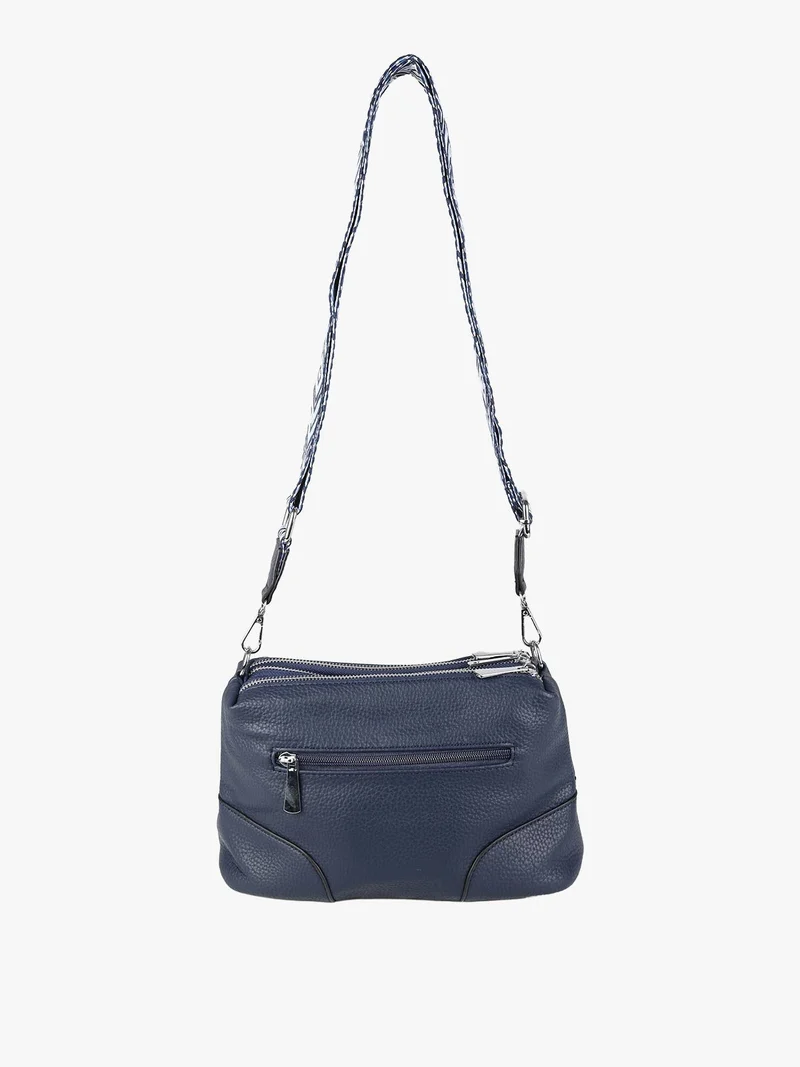 Borsa a tracolla da donna in ecopelle - blu scuro