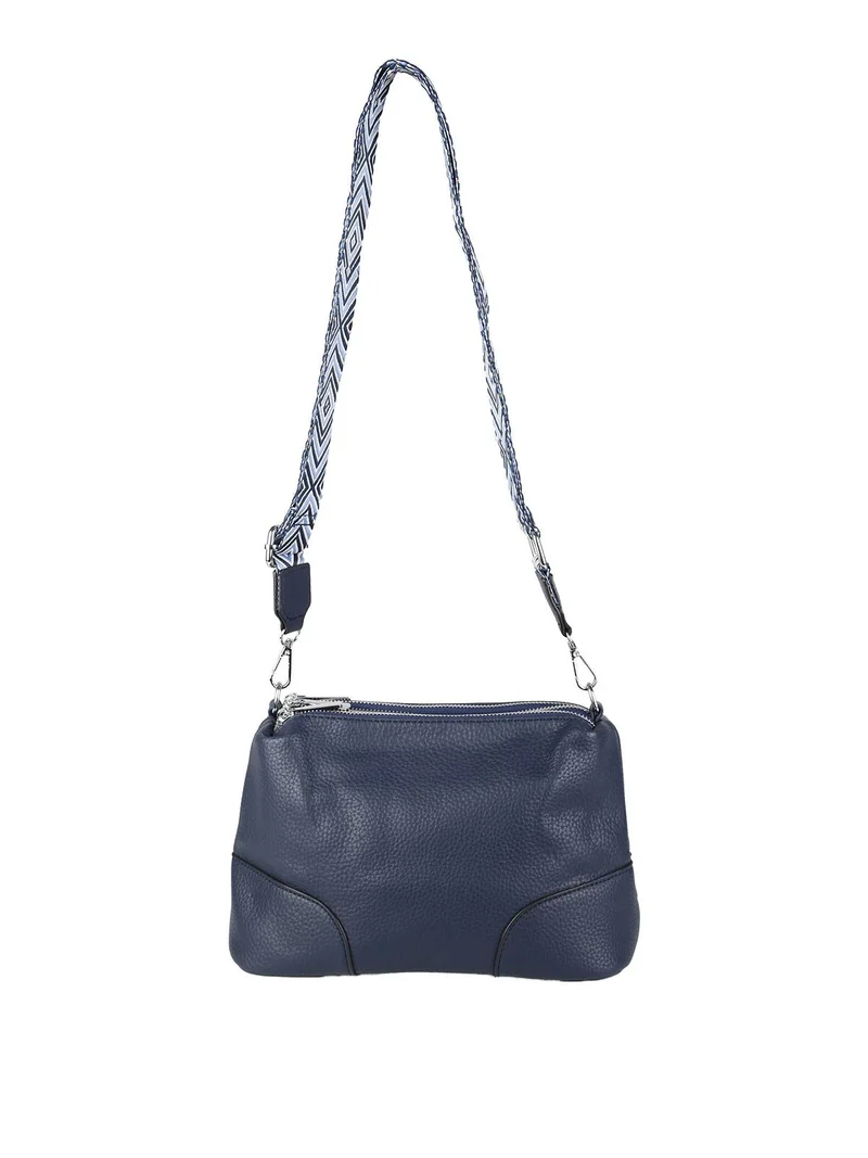 Borsa a tracolla da donna in ecopelle - blu scuro
