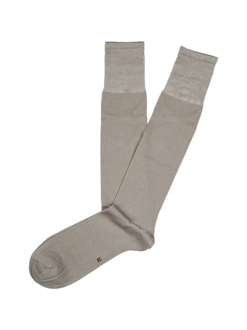 Calze lunghe da uomo in cotone mercerizzato - beige