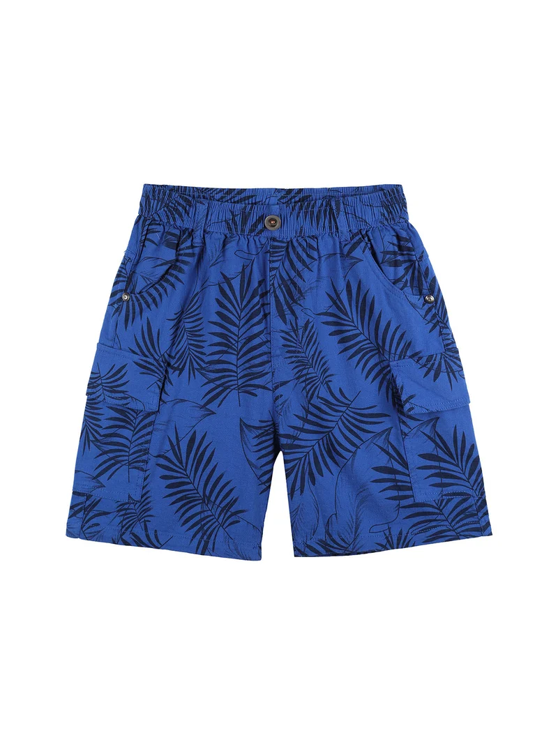 Completo corto 2 pezzi da bambino con bermuda cargo - bianco