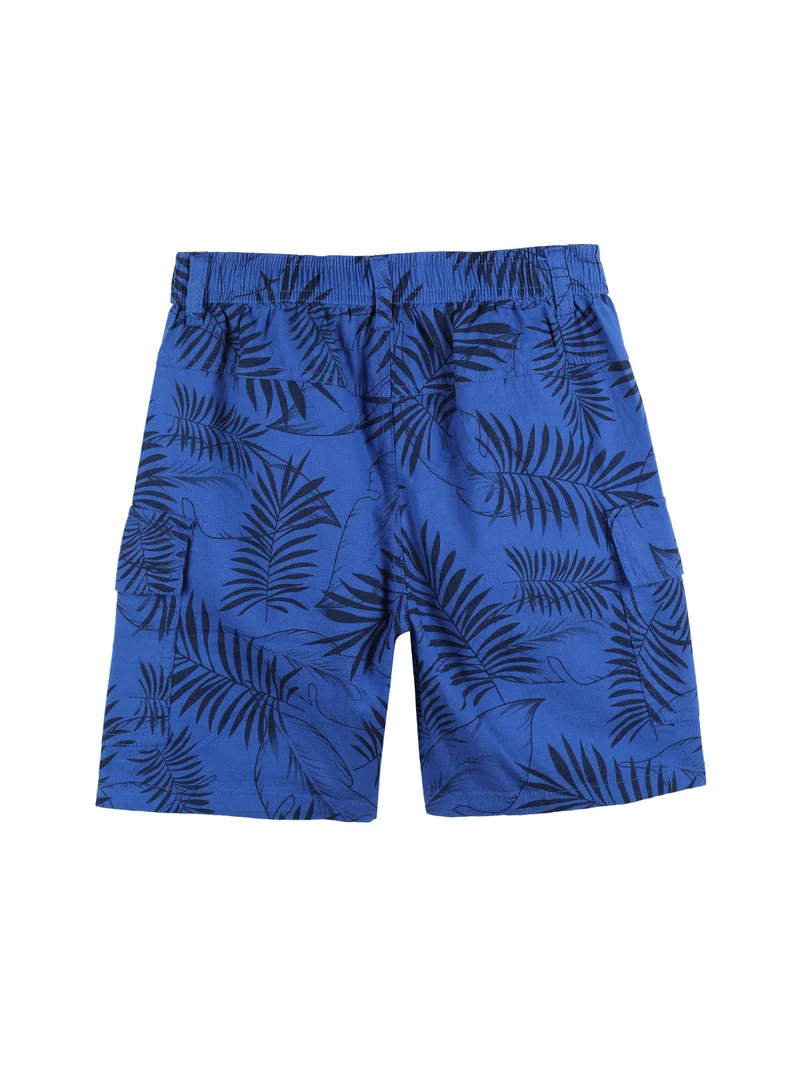 Completo corto 2 pezzi da bambino con bermuda cargo - bianco