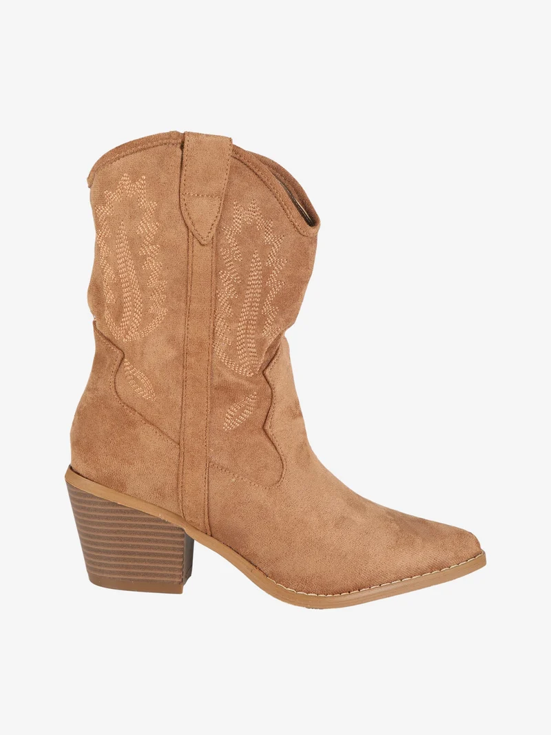 Stivaletti texani donna scamosciati - khaki
