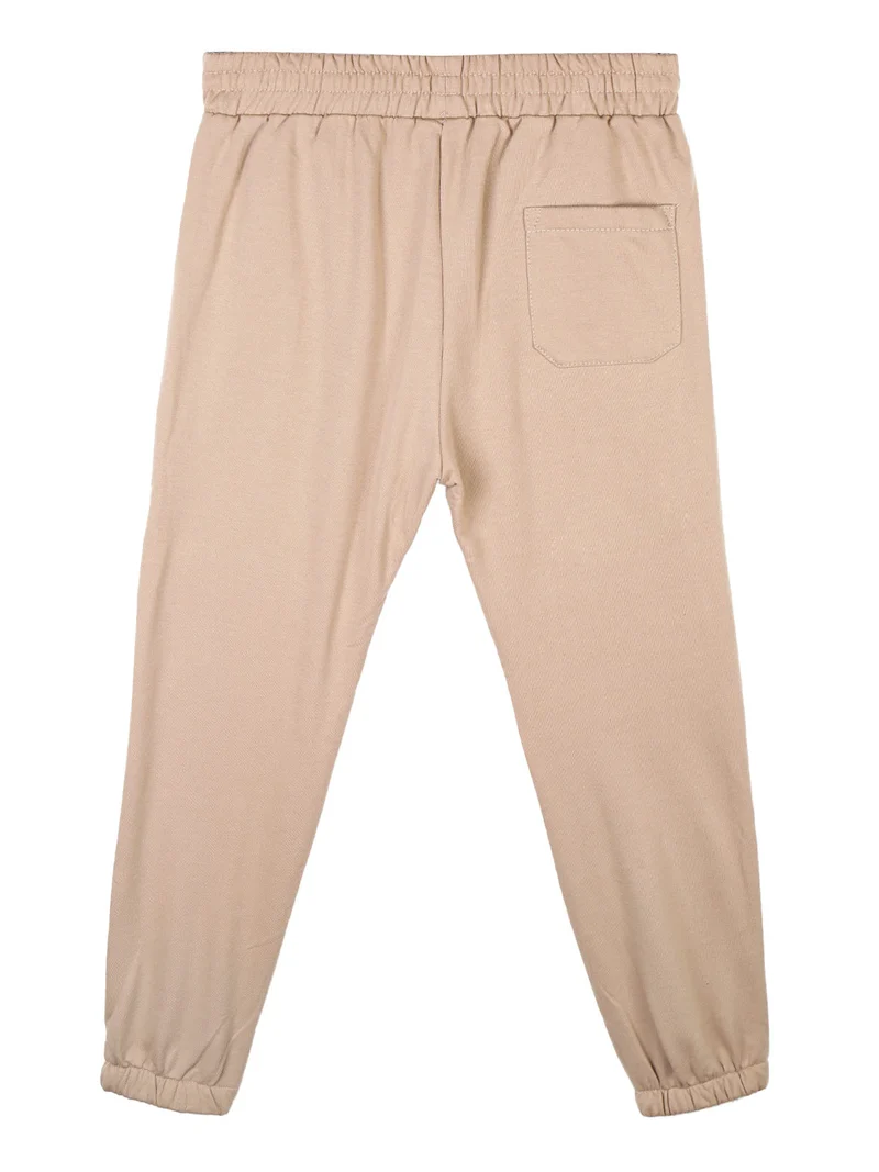 Pantaloni tuta da bambino con polsini - khaki