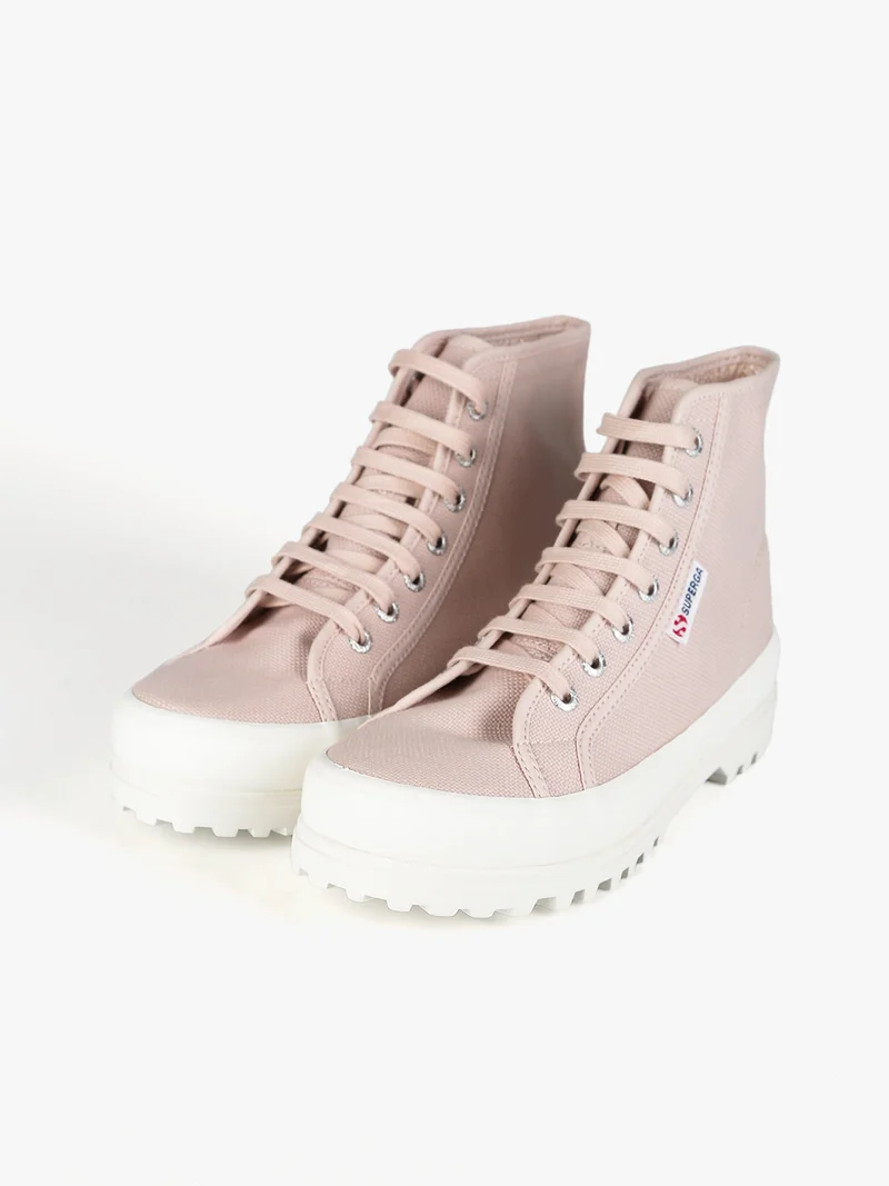 2341 ALPINA Sneakers alte donna in tela - rosa